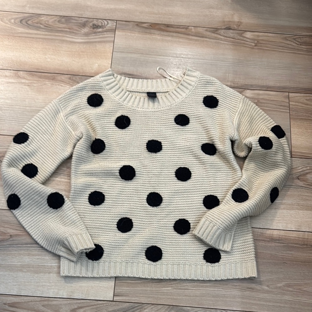 Polka Dot Sweater - Cream and Black